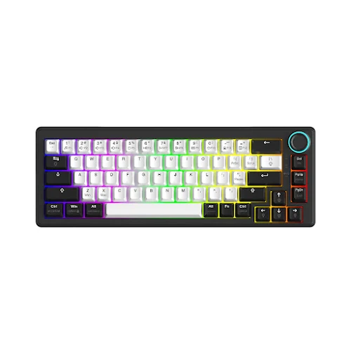 Bàn phím cơ Gaming DAREU EK65s White-black (RGB, PBT Double Shot, Dream switch (Linear))