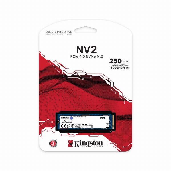 SSD M.2 PCIe 250G KINGSTON NV2 NVMe Gen4x4 Chính hãng