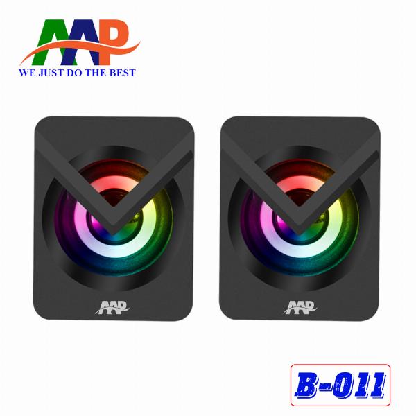 Loa 2.0 AAP B011 LED Chính hãng (Kết nối USB)