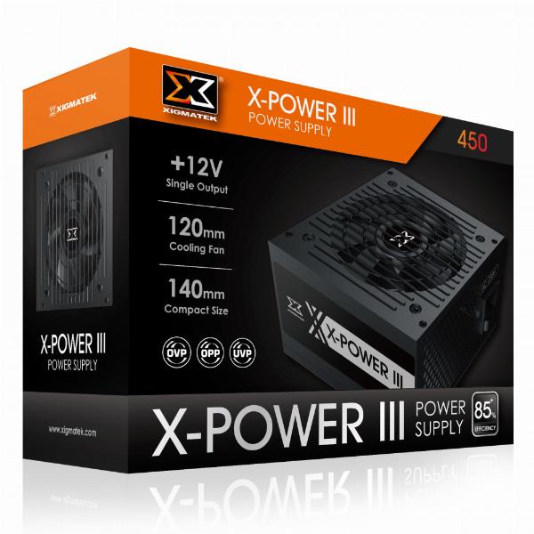 Nguồn CST XIGMATEK X-POWER III 450 400W Chính hãng (2x4+4pin, 6+2pin, Dây dài, Kèm dây nguồn)