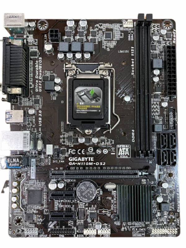 Mainboard SK 1151v1 GIGABYTE H110M-DS2 Box RENEW (VGA, LPT, COM, LAN 1000Mbps, 2 khe RAM DDR4, mATX)(THAY THẾ CHO GIGABYTE H110M-DS2V TẠM HẾT)