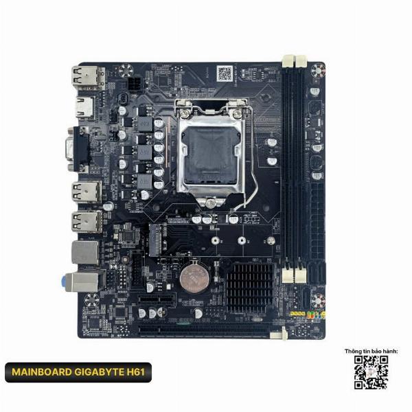 Mainboard SK 1155 GIGA H61 New Công ty (VGA, HDMI, LAN 1000Mbps, M.2 PCIe/NVMe, 2 khe RAM DDR3, BH 36T, Hàng Công ty - Không phải GIGABYTE H61 Chính hãng)