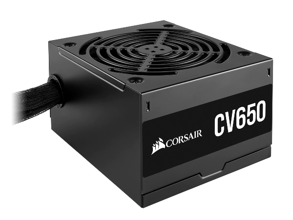 Nguồn CST CORSAIR CV650 CP-9020236-NA 80 Plus Bronze Chính hãng (2x4+4pin, 2x6+2pin, Dây dài, Kèm dây nguồn)