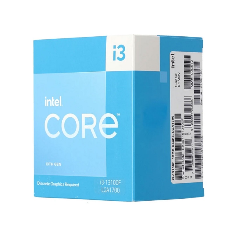 CPU SK 1700 v2 Intel Core i3-13100F Box Chính hãng (Dùng VGA)