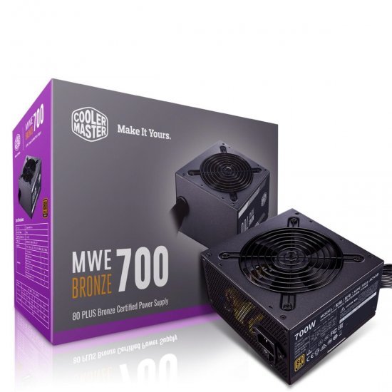 Nguồn CST COOLER MASTER MWE 700W BRONZE V2 (4+4pin, 2x6+2pin, Dây dài, Kèm dây nguồn)