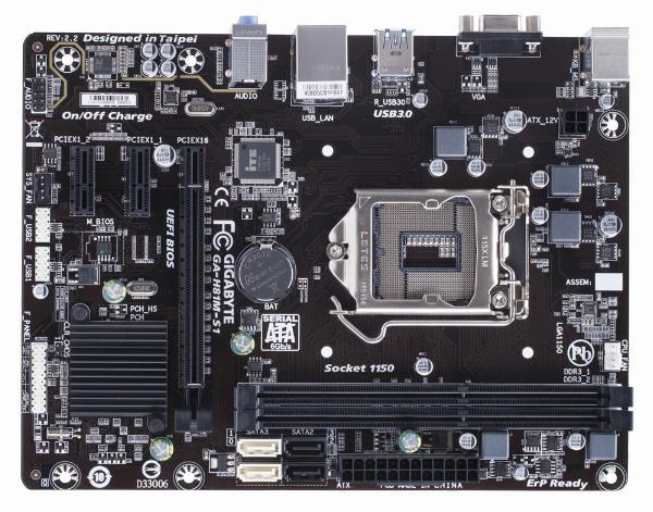 Mainboard SK 1150 GIGABYTE H81M-S1 Box Renew (VGA, LAN 1000Mbps, 2 khe RAM DDR3)