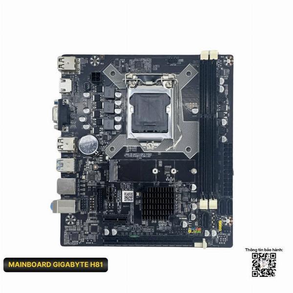 Mainboard SK 1150 GIGA H81 New Công ty (VGA, HDMI, LAN 1000Mbps, M.2 PCIe/NVMe, 2 khe RAM DDR3, BH 36T, Hàng Công ty - Không phải GIGABYTE H81 Chính hãng)