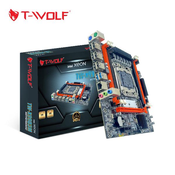 Mainboard SK 2011 V3-V4 T-WOLF Xeon TW-X99D3M (M.2 Sata-NVMe/3*Sata3.0+6*USB2.0+2*USB3.0, LAN 1000Mbps, 4 khe RAM DDR3,Chạy được Ram thường)