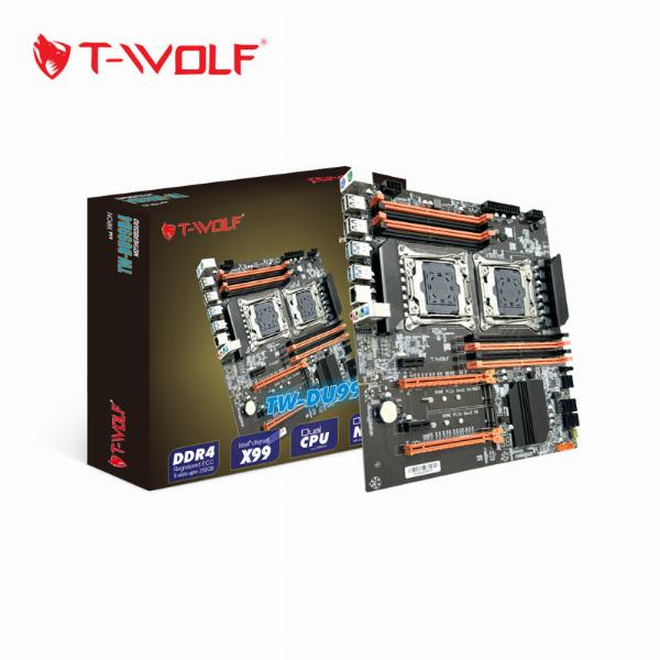 Mainboard SK 2011 3E5V3-V4 T-WOLF Xeon TW-DU99D4 (2*LGA2011-3E5V3-V4, 2xM.2 NVMe,2xPCIe16X, E-ATX, LAN 1000Mbps, 8 khe RAM DDR4,Chạy được Ram thường)