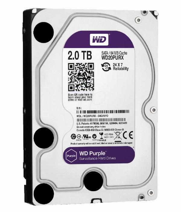 HDD PC WD 2T PURPLE Dày Công ty (Chuyên Camera)