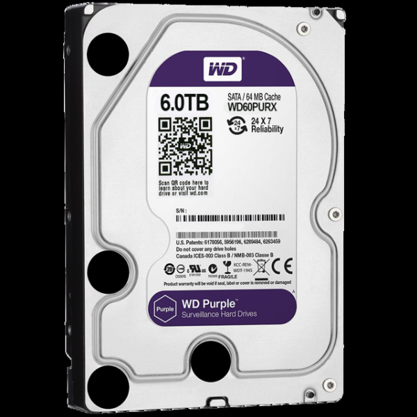 HDD PC WD 6T PURPLE Dày Công ty (Chuyên Camera)