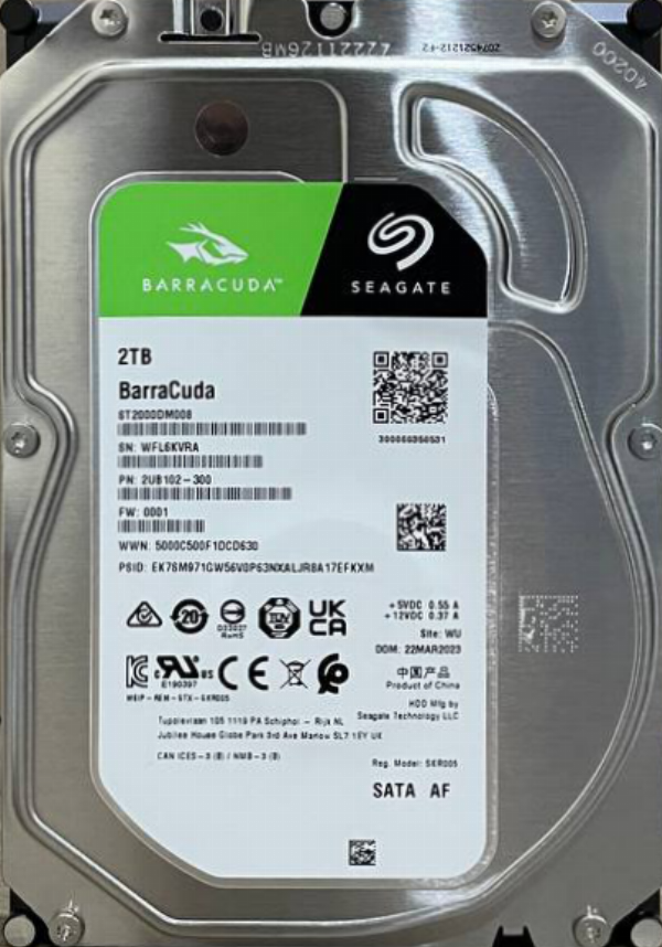 HDD PC SEAGATE 2T BARRACUDA Chính hãng (7200 RPM)