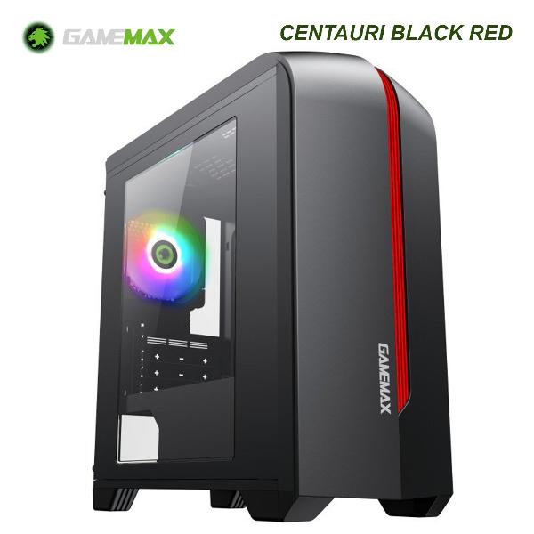 Case GAMEMAX CENTAURI H601BR Black (464x235x479mm, 1 mặt kính cường lực, Fan đuôi 1x120mm đã kèm, Fan trước 3x120mm ko kèm, Fan trên 2x120mm ko kèm, 1xUSB3.0, 1xUSB2.0, 2xHDD, 2xSDD, 1xHD Audio, Tản nước 120/240/360mm ko kèm, Nguồn dưới dây dài)