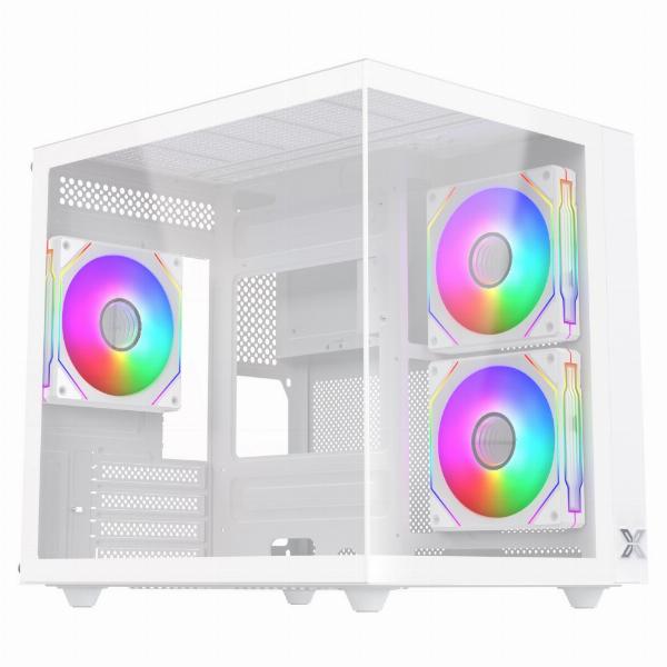 Case Xigmatek Aqua M Lite Arctic 3GF EN44168 ( MATX, 3 Fan RGB đã kèm, Case Bể Cá Màu Trắng)