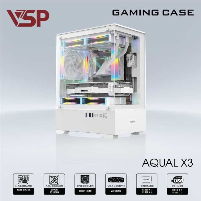 Case VSP AQUAL X3 White Chính hãng