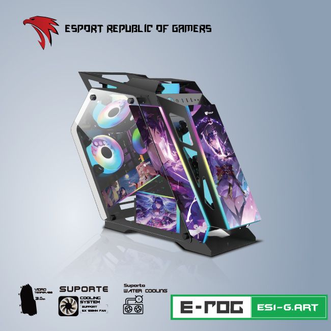 CASE VSP ESPORT REPUBLIC OF GAMERS ES1-G.ART BLACK CHÍNH HÃNG