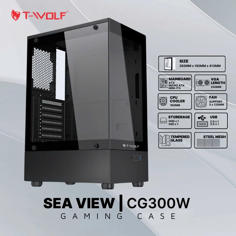 Case Gaming T-WOLF TW-CG300B Black