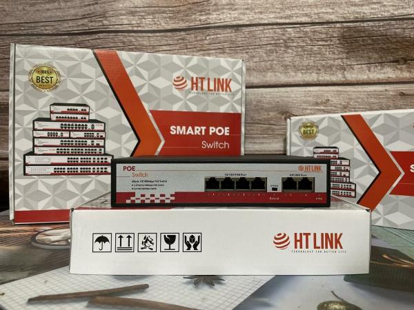 SWITCH POE HIỆU HTLINK HT-42FP 10/100M 4P +2P UPLINK