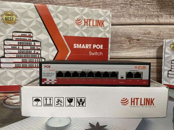 SWITCH POE HIỆU HTLINK HT-82FP 10/100M 8P +2P UPLINK