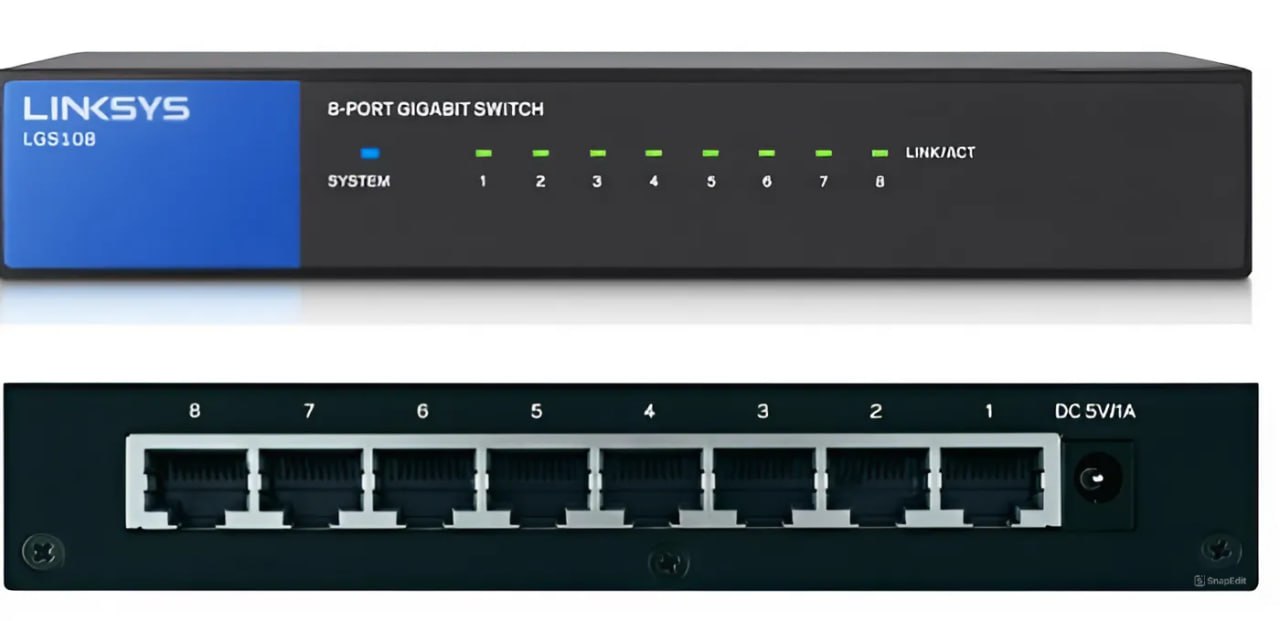 Switch LINKSYS LGS108 8 port Gigabit( 1000Mbps, Vỏ Thép)