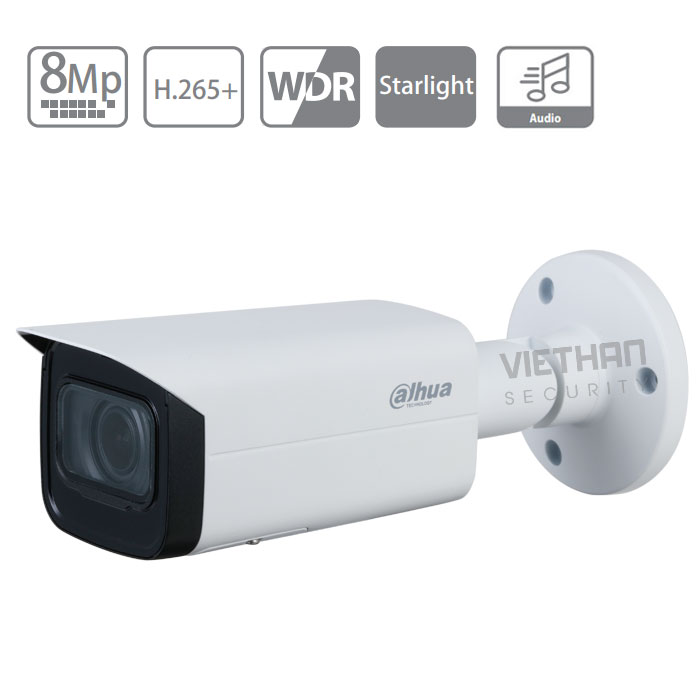 Camera Dahua IPC-HFW2831TP-ZAS-S2 8.0 Megapixel, F2.7-13.5mm, Chống ngược sáng, Starlight, Audio/Alarm, khe cắm MicroSD