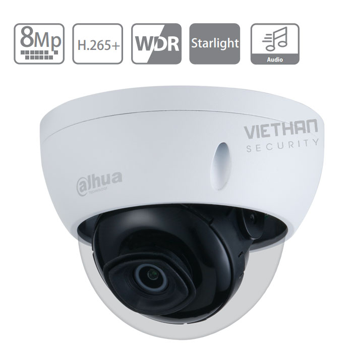 Camera Dahua IPC-HDBW2831RP-ZAS-S2 8.0 Megapixel, Ống kính F2.7-13.5mm, Chống ngược sáng, Starlight, Audio/Alarm, khe cắm MicroSD